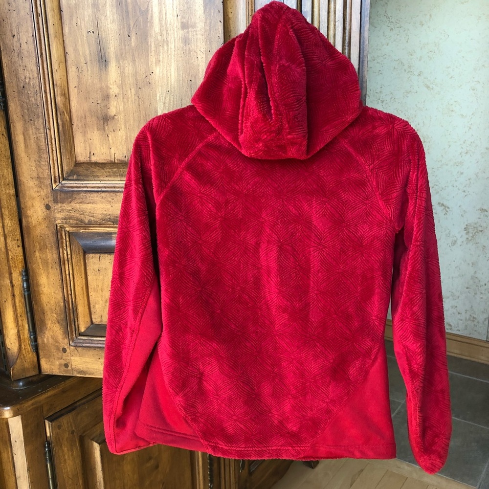 Eddie Bauer Red Velour Pattern Fitted Jacket - image 2